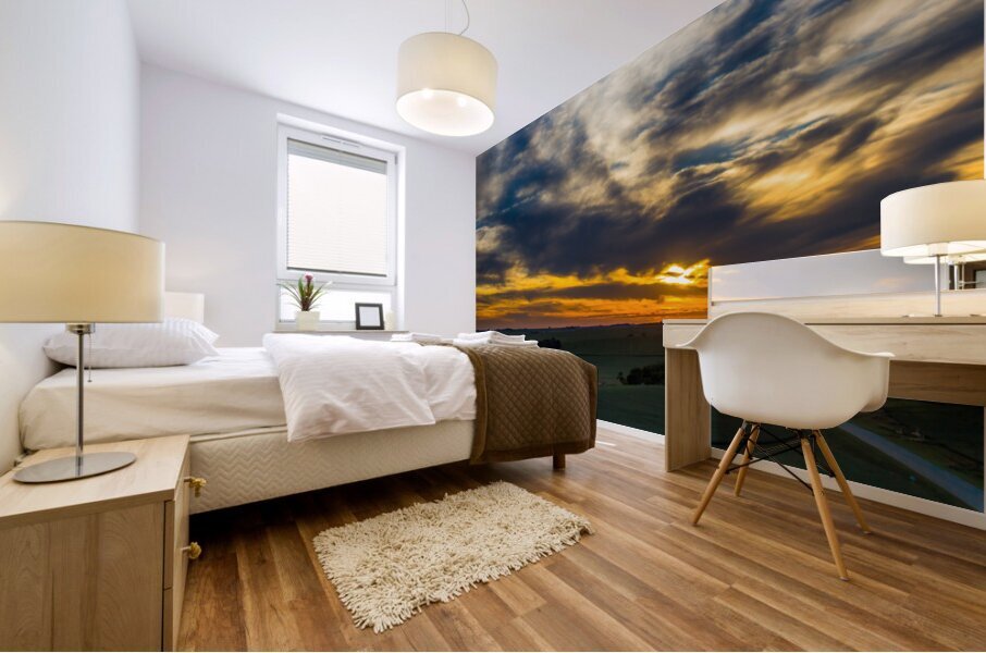 Blacktop Sunset Mural print
