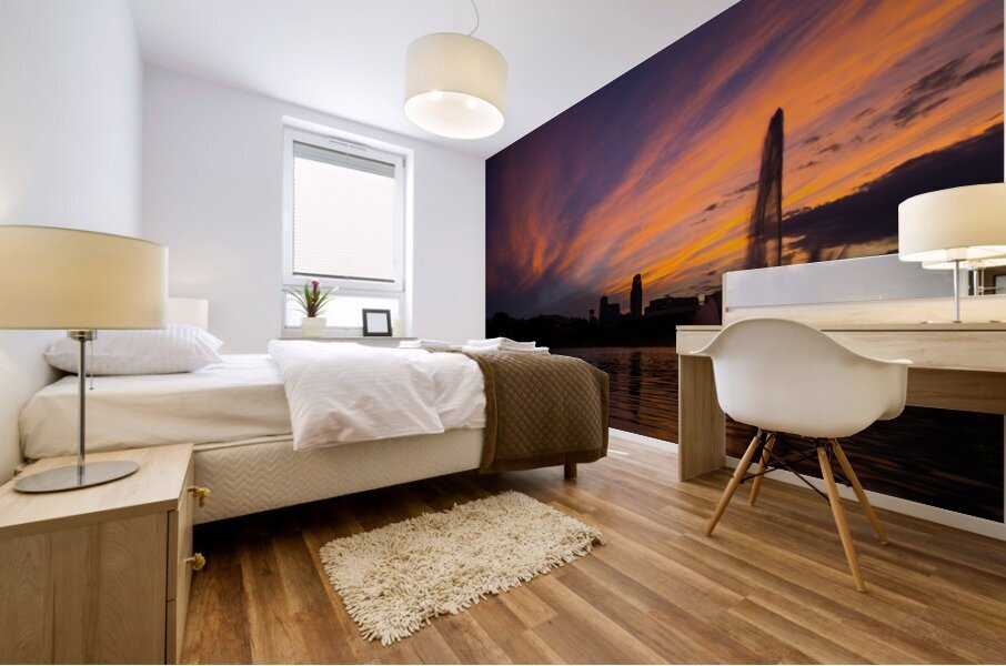 Downtown Sundown Mural print