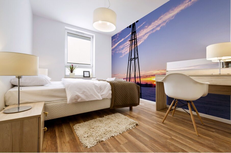 Winter Windmill Mural print
