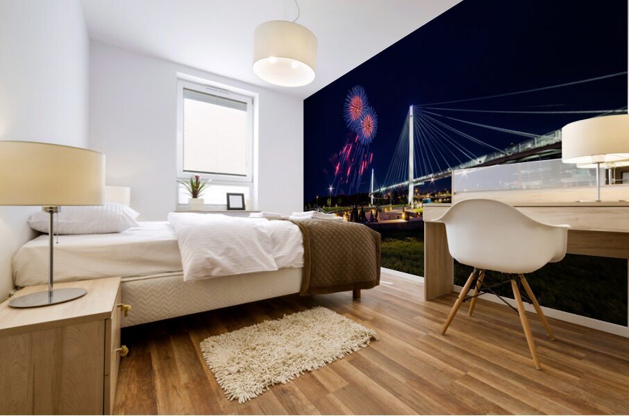 Pedestrian Fireworks  Mural print