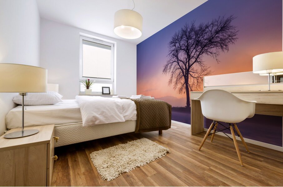 Blue Heron Mural print
