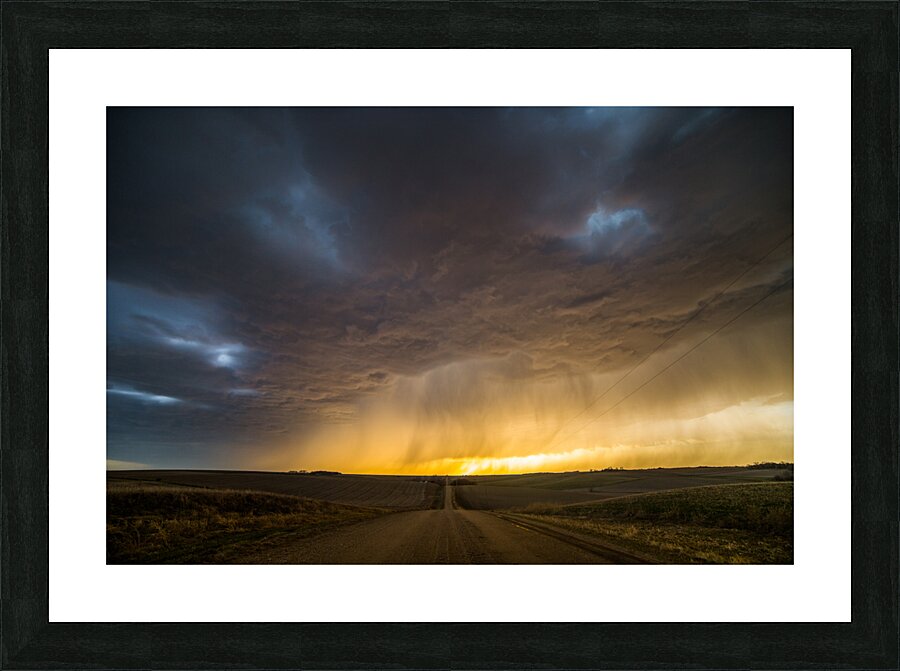 Rainy Sundown  Picture Frame print