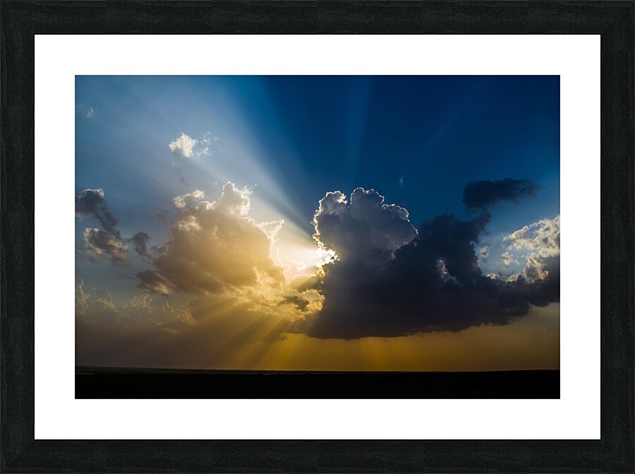 Crepuscular Rays  Picture Frame print