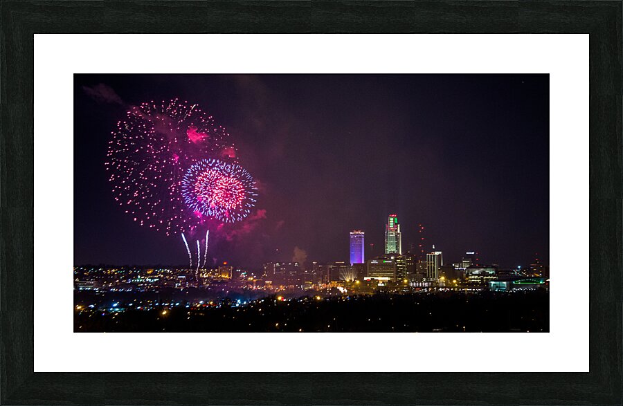 Skyline Fireworks  Picture Frame print