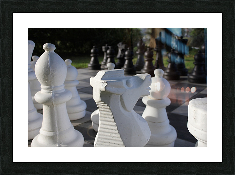 Chess BW 2 Picture Frame print