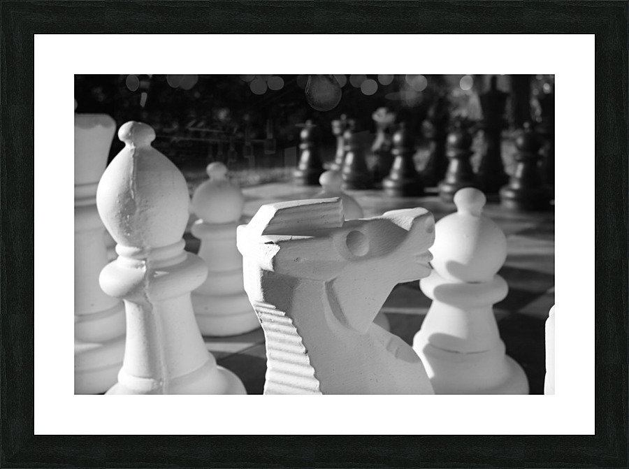 Chess BW Picture Frame print