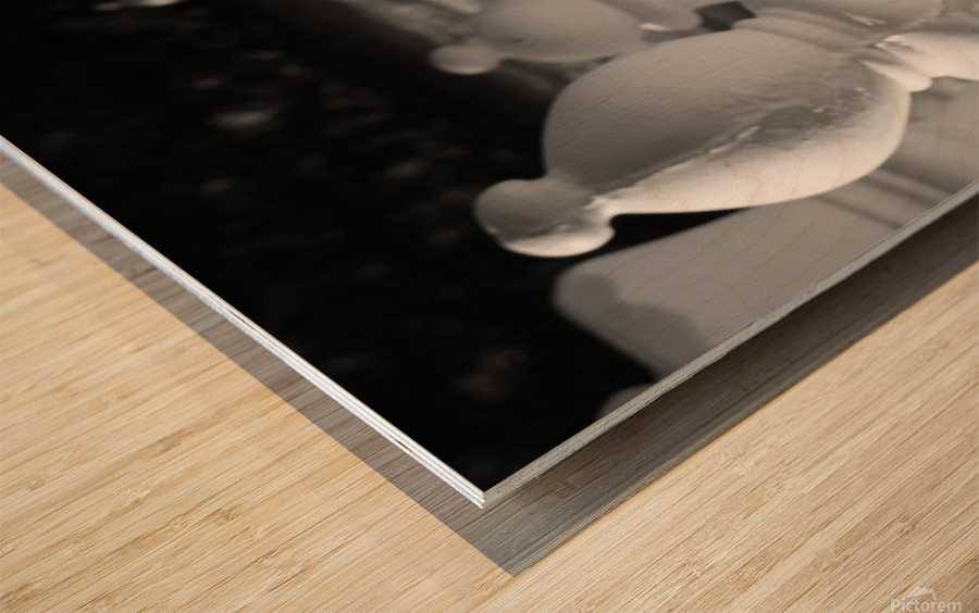 Chess BW Wood print