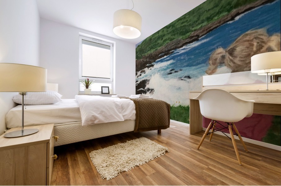 Wave watching Mural print