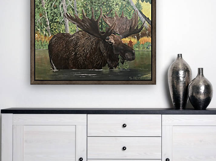The marsh moose by Sherry Reynard