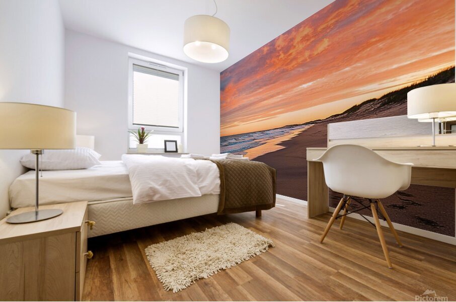 The beach  Mural print