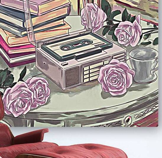 Pink roses anime style by Bewd lover