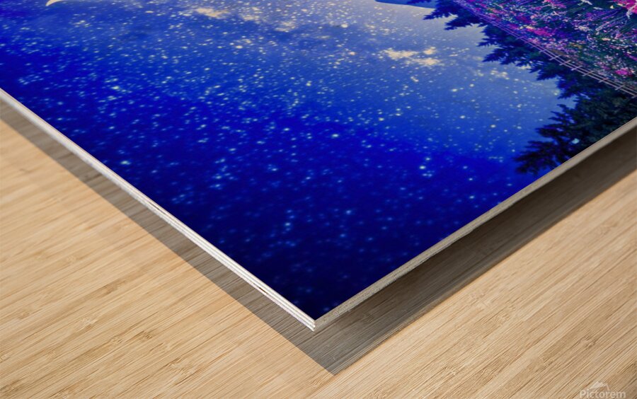 A serene night Wood print