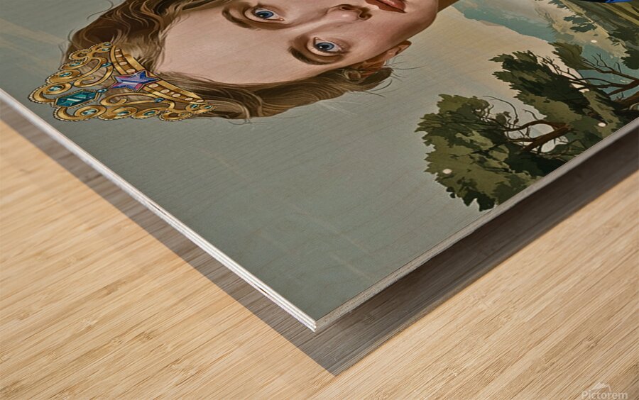 The queen Wood print