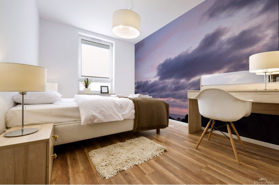 Purple evening Mural print