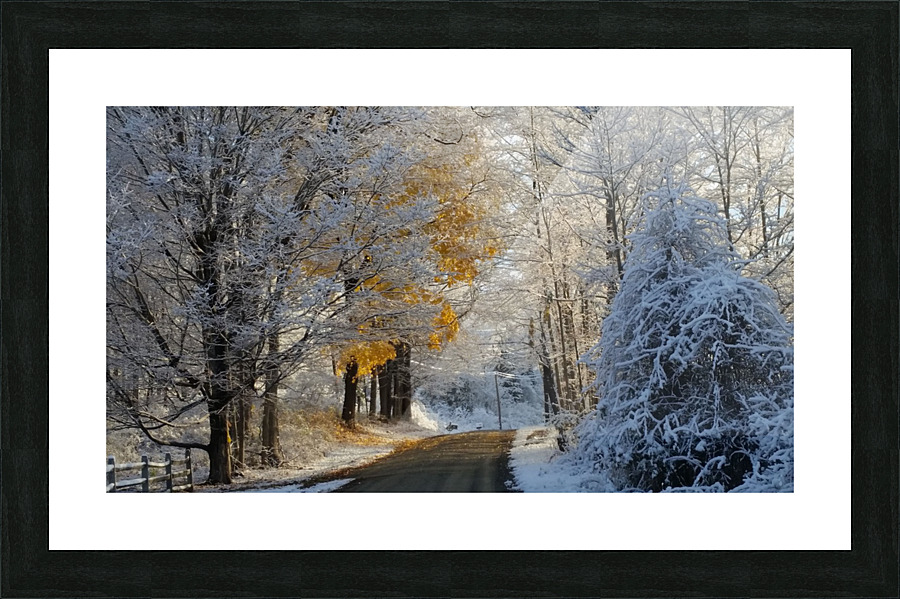 Winter road Picture Frame print