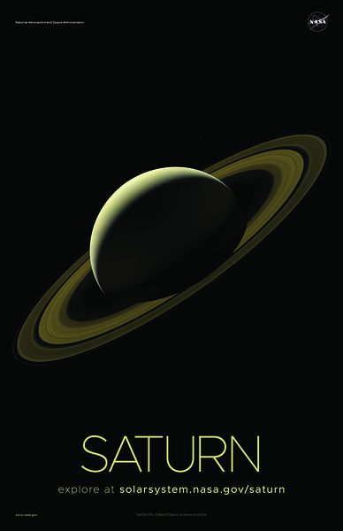 NASA Explore Posters - Saturn A Digital Download