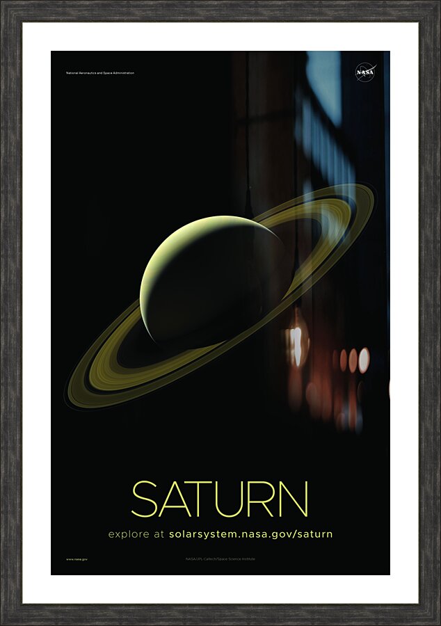 NASA Explore Posters - Saturn A Picture Frame print