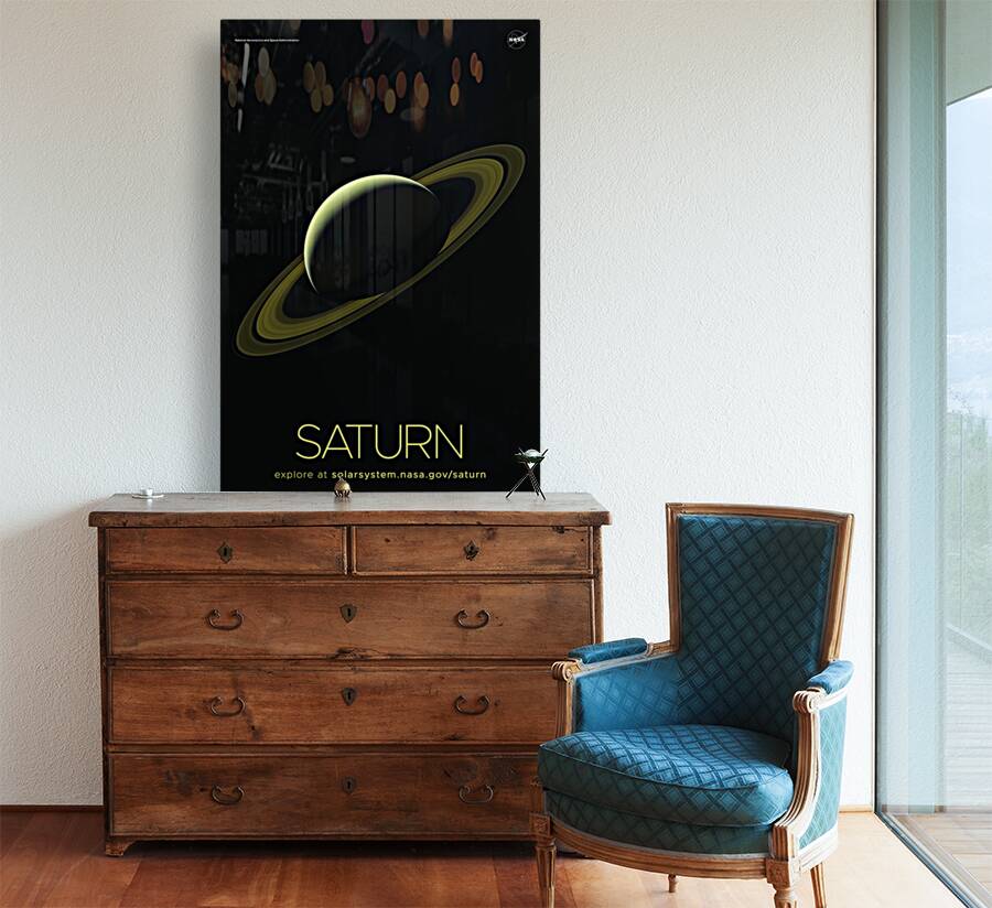 NASA Explore Posters - Saturn A Reproduction