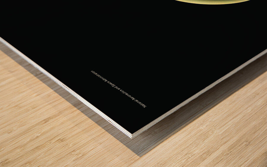 NASA Explore Posters - Saturn A Wood print
