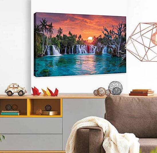 a breathtaking panoramic view of a tropical parad by Med
