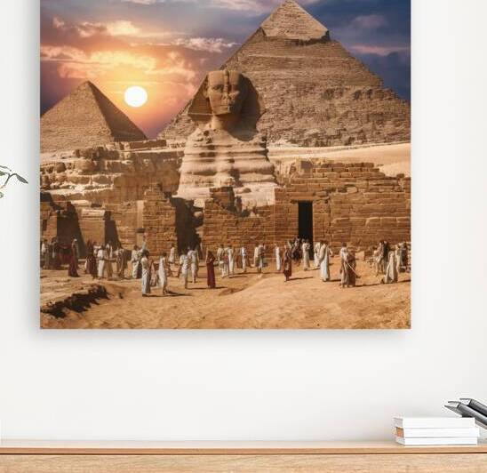 a captivating scene of ancient egyptian inhabitan by Med