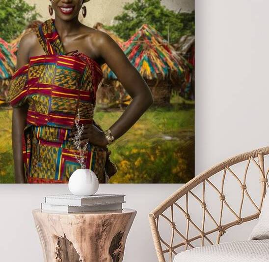 a stunning portrait of an african woman adorned i by Med
