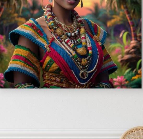 a stunning portrait of a beautiful african woman by Med