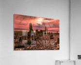 Red lined Acrylic Print