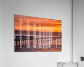 Ocean Beach Pier Golden Sunrise Acrylic Print