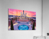 Pink Pool Sunrise Acrylic Print