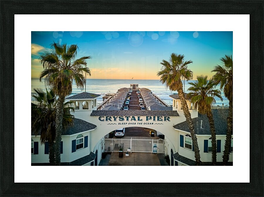 Crystal Pier Hotel Sunrise in San Diego Picture Frame print