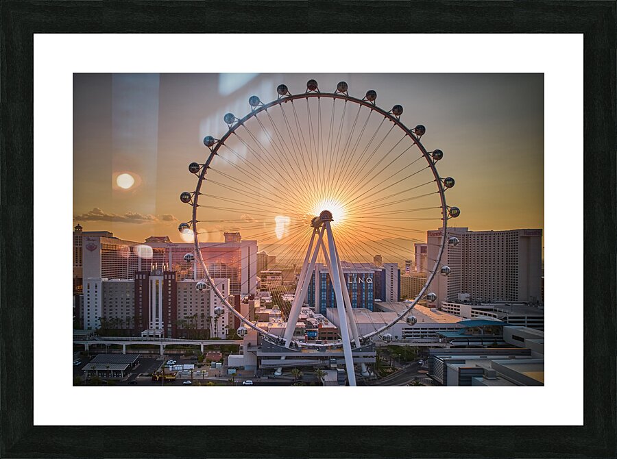 High Roller Sunset Picture Frame print