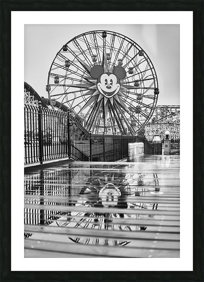 Ferris Wheel Rainy Reflections Picture Frame print