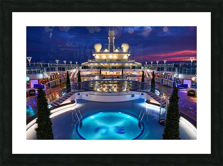 Blue Pool Sunrise Picture Frame print