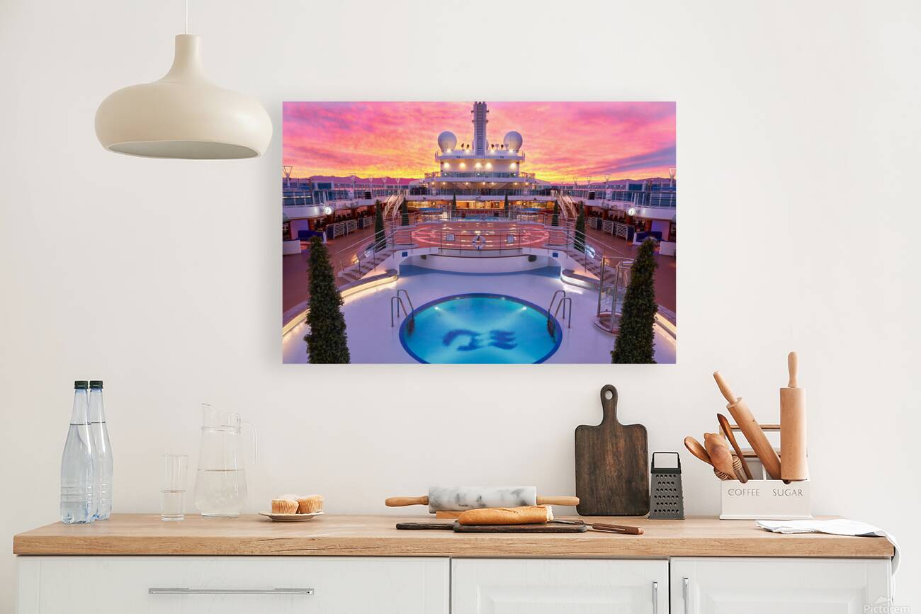 Pink Pool Sunrise Reproduction