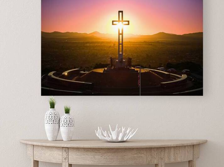 Sunrise Through The Cross Mt. Soledad La Jolla by Ryan Cameron