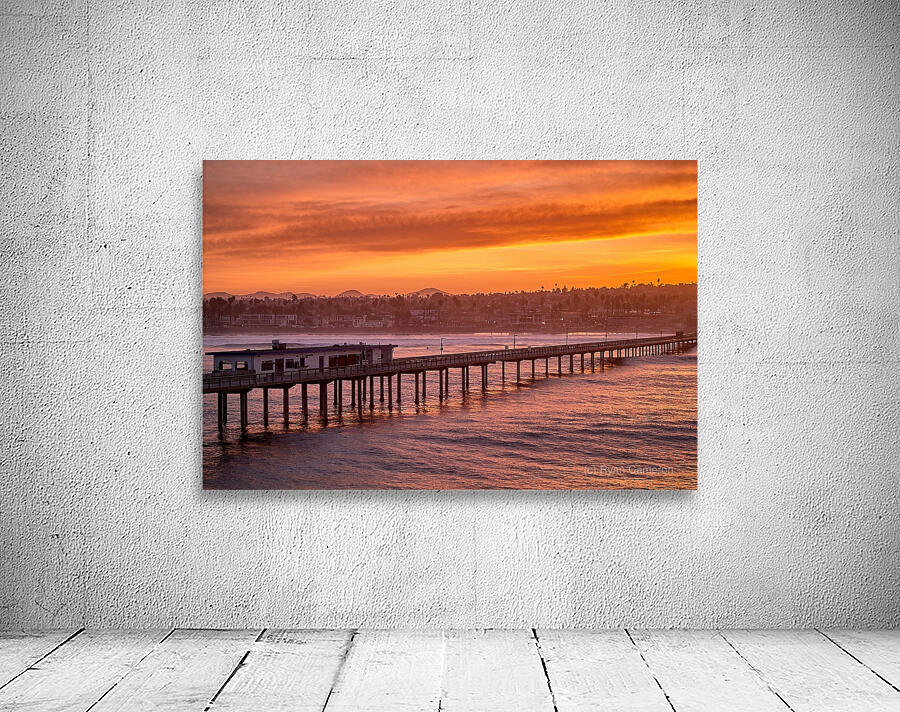 Ocean Beach Pier Golden Sunrise Wall Preview