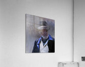 The Timeless Thinker in Blue Acrylic Print