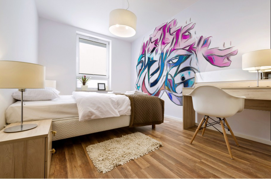 The face Mural print