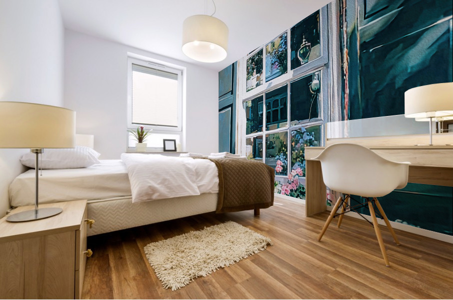  Fenetre fleurie Mural print