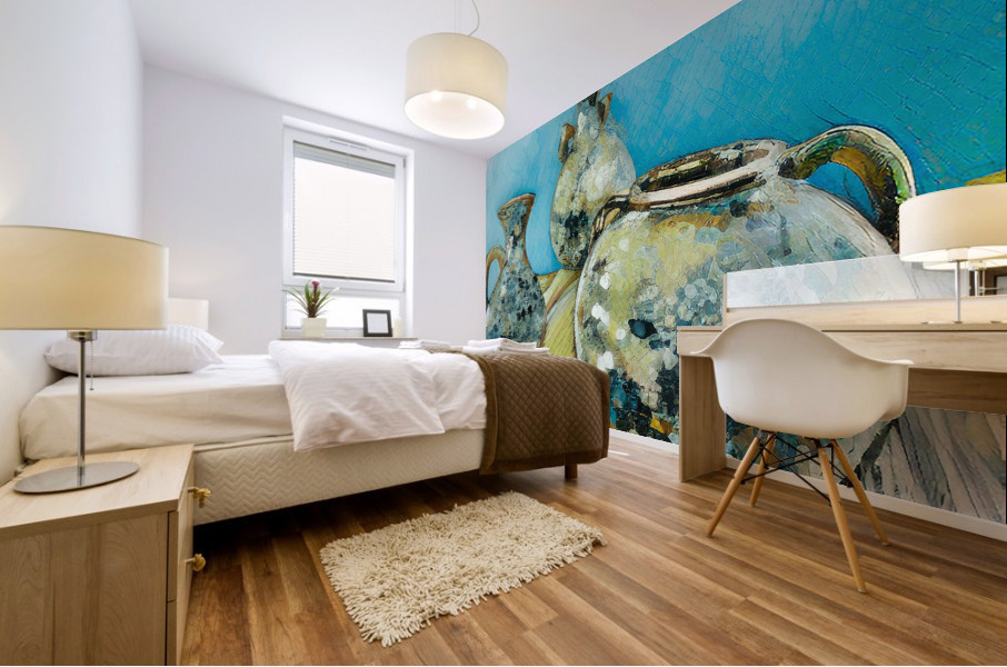 Green & Blue Symphony Mural print