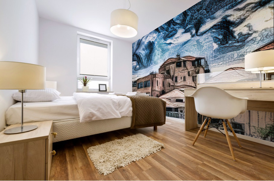 A Vintage View Mural print
