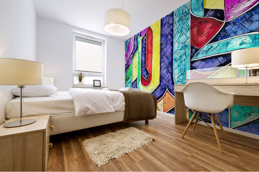 A Kufic Conundrum Mural print