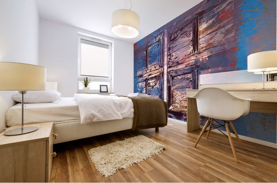 Vermilion Vestige Mural print