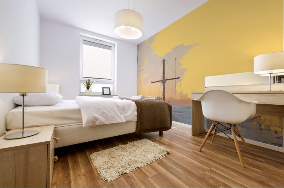 Sunset Sails Mural print