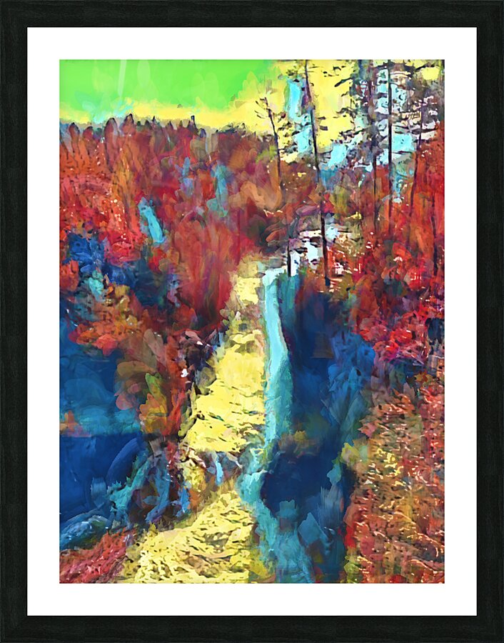 The Burning Trail Picture Frame print