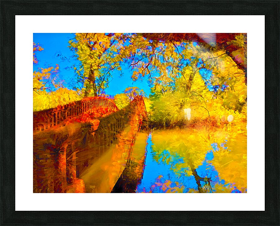 Bridge Between Seasons Picture Frame print