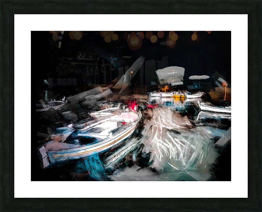 Batroun Nocturne Picture Frame print