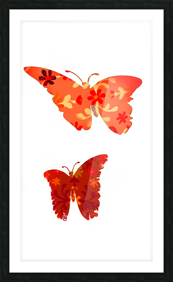 Flowering Butterflies Picture Frame print