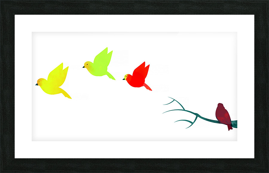 Birds Migration Picture Frame print
